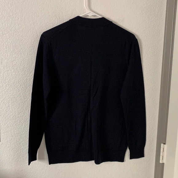 Tory Burch Long Sleeve V Neck Cardigan Merino Wool Sweater - Picture 10 of 11